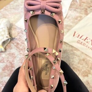 Valentino Pink Rock stud Women's Ballet Flats